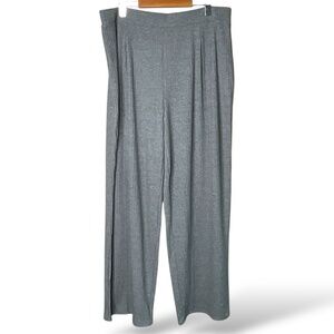 JOE FRESH Grey Ribbed Wide Leg Lounge Pants Poly / Cotton / Spandex Blend Sz XL